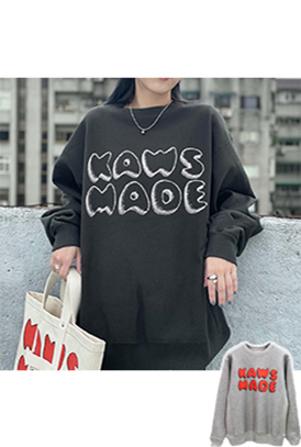 ヒューマンメイド偽物 × KAWS コラボ  長袖  スウェットTシャツ   高品質