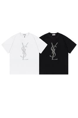 サンローランコピー半袖Tシャツ YSLカラードリルレタリングロゴ