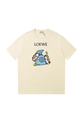 ロエベ半袖Tシャツスーパーコピープリントロゴ半袖Tシャツ