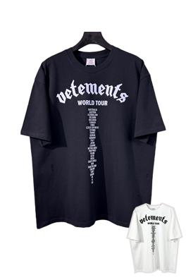 ヴェトモン 半袖Tシャツ VETEMENTS シンプルレタリング半袖