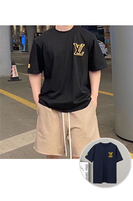 ヴィトン 半袖Tシャツ LVプリント半袖Tシャツ