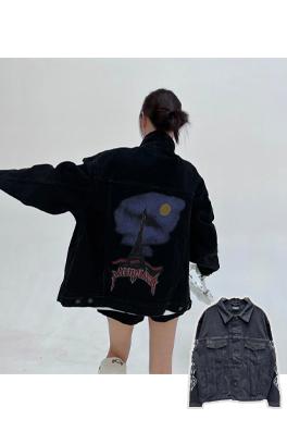 バレンシアガ   デニム ジャケット BALENCIAGAスーパーコピー  鉄塔のカッコいいロゴ