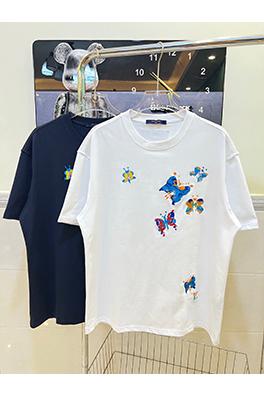 ルイヴィトン 刺繍ファッション個性半袖Tシャツ