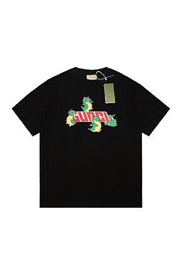 グッチ  漫画柄のアルファベットプリント半袖Tシャツ