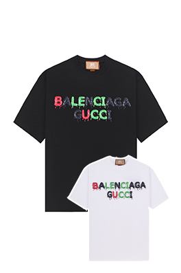 Gucci   ×  Balenciaga キャンディカラークルーネック半袖Tシャツ