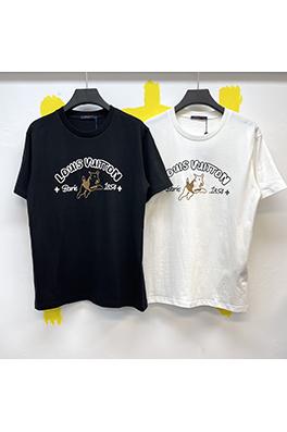 ルイヴィトンスーパーコピー   ウール刺繍コットン半袖Tシャツ