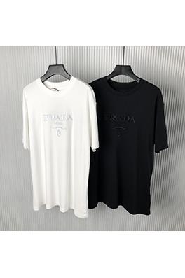 プラダコピー  新しい 刺繍文字半袖Tシャツ