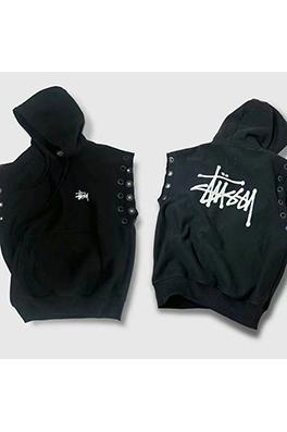 Stussy X Junya watanabe hooded vest  ロゴ穴あきフリンジパーカーベスト