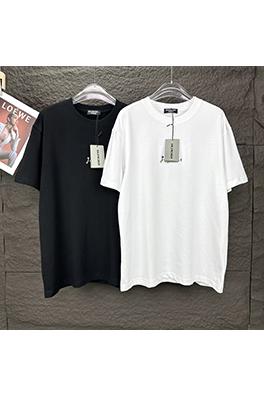 バレンシアガ  新しいステッチ文字ロゴカップル半袖Tシャツ