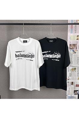 バレンシアガ  クラシックプリントロゴ半袖Tシャツ