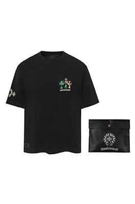 クロムハーツスーパーコピー  ホースシュー ペイント クロス Tシャツ