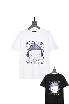 ルイヴィトン   ファッションプリント半袖Tシャツ