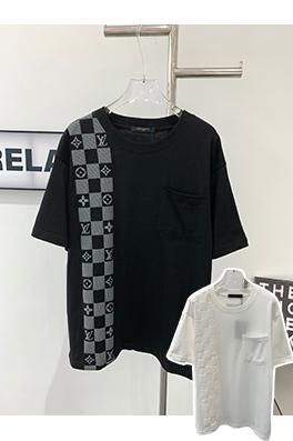 ルイヴィトン  スチールプリントバックロゴプリント半袖Tシャツ