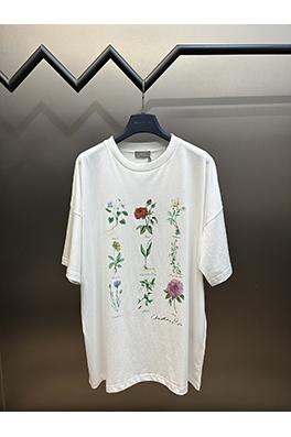 ディオール   植物ロゴ標本プリント半袖Tシャツ