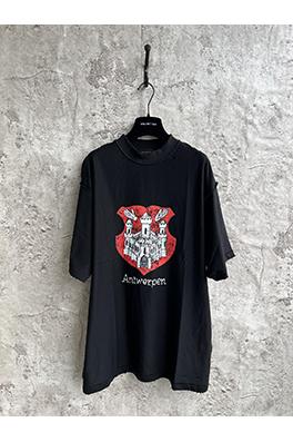 バレンシアガ  城のプリントクラフト半袖Tシャツ