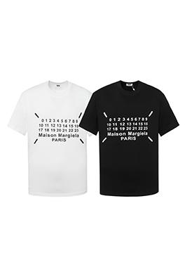 マルタンマルジェラ   フロントロゴアルファベットプリント半袖Tシャツ