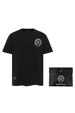 クロムハーツ  馬蹄ファッション夜光プリントラウンドネック半袖Tシャツ