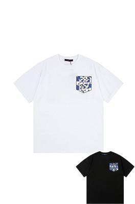 ルイヴィトン  水彩グラフィティポケットプリント半袖Tシャツ