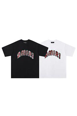 アミリ 新しいラウンドネックルーズクラシックアルファベット半袖Tシャツ