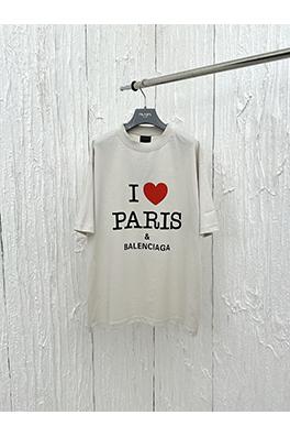 バレンシアガ  パリスロゴアルファベットクルーネック半袖Tシャツ