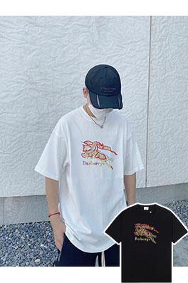 バーバリー  プリントロゴクルーネック半袖Tシャツ