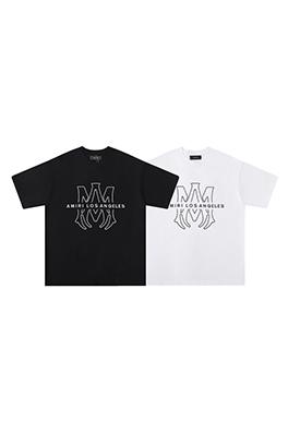 アミリスーパーコピー ゆったりとしたクラシックなアルファベット半袖Tシャツ