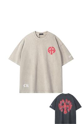 クロムハーツ  古いウォッシュヘビークロスサンスクリット半袖Tシャツ