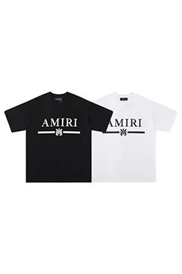 アミリコピー スタイリッシュな新しいロゴラウンドネックTシャツ