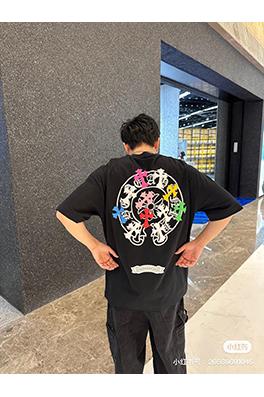 クロムハーツ  カラフルな反射クロスプリントフォーム半袖Tシャツ