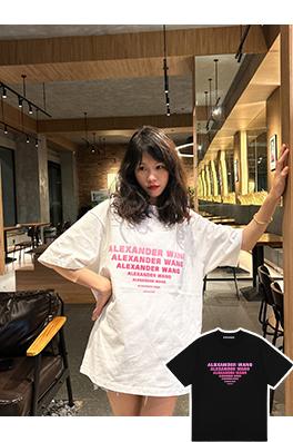 アレキサンダーワンスーパーコピー ロゴ文字プリント半袖Tシャツ