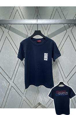 グッチ  胸と背中の文字プリント半袖Tシャツ