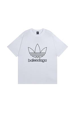 Balenciaga X Adidas  ファッション刺繍ロゴ半袖Tシャツ