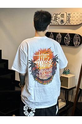 ステューシースーパーコピー  サンセットビューココナッツビーチ半袖Tシャツ