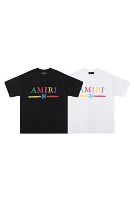 アミリ ルーズクラシックアルファベットカラー半袖Tシャツ