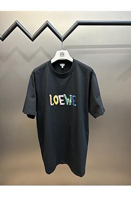 ロエベスーパーコピー  レインボー刺繍ファッション半袖Tシャツ