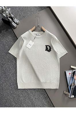 ディオール  新しいシンプルなロゴニット半袖Tシャツ