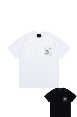 ジバンシイ  パッチワークポケットアルファベットエンボス半袖Tシャツ