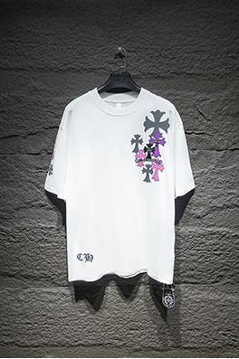 クロムハーツコピー BROTHER白墨プリントクルーネックTシャツ