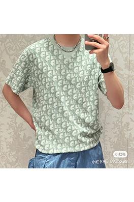 ディオールスーパーコピー  ジャカードクラシックロゴ半袖Tシャツ