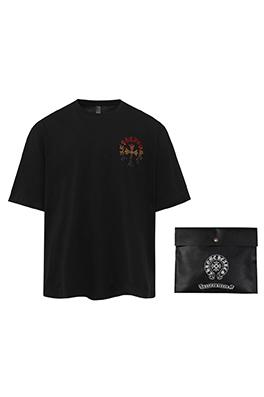 クロムハーツ  ファッションクロスホットドリルラウンドネック半袖Tシャツ