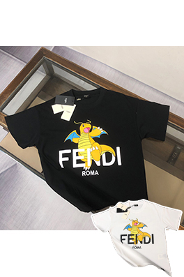 フェンディ 新しいカップルのラウンドネックTシャツ
