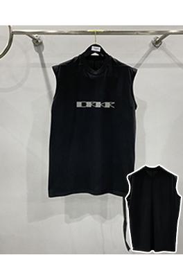 リックオウエンス  プリントロゴノースリーブTシャツ