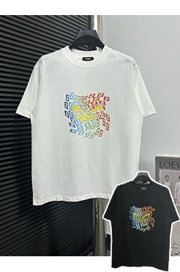 フェンディスーパーコピー ロゴプリントTシャツ半袖Tシャツ