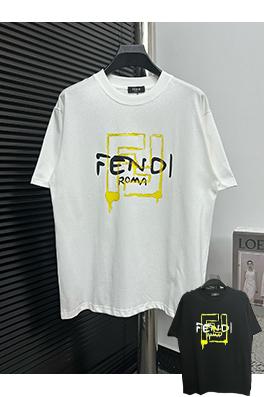 フェンディコピー  コットン プリントTシャツ半袖Tシャツ