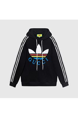 Gucci X Adidas デジタル直噴コラボフード付きスウェットシャツ