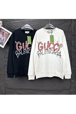 Gucci X Balenciaga 新しいアルファベットロゴのラウンドネックパーカー