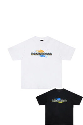 バレンシアガスーパーコピー  BALENCIAGA アルファベットプリント半袖Tシャツ