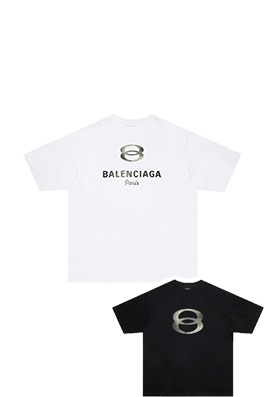 バレンシアガコピー  BALENCIAGAアルファベットプリントクラシック半袖Tシャツ