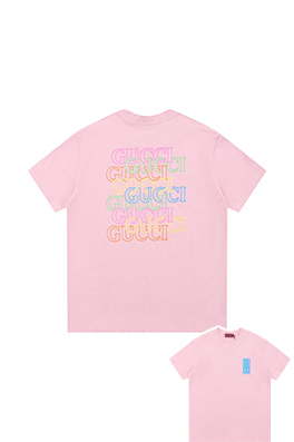 グッチコピー  プリントロゴラウンドネック半袖Tシャツ