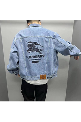 Supreme X Burberry  背中のコラボレーション刺繍ロゴデニムジャケット